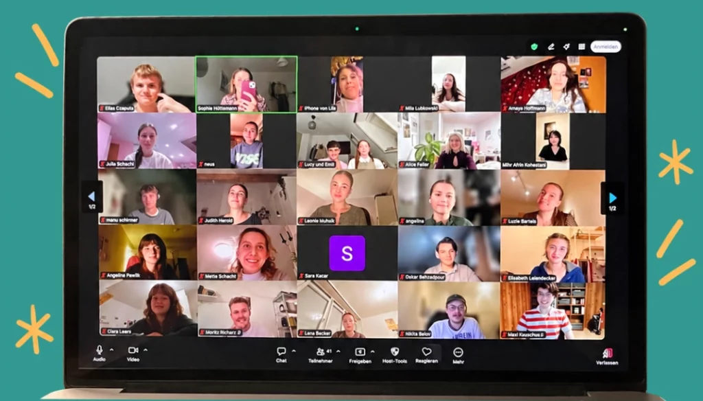 Demokratie braucht Menschen wie euch. - Bildschirmfoto vom Online-Kick-Off am 01.10.2026